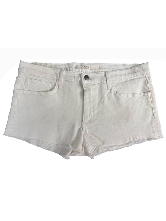 Joe's Pants - Joes White Denim Distressed Shorts Womens W32 Retro Hippie Beach Travel USA